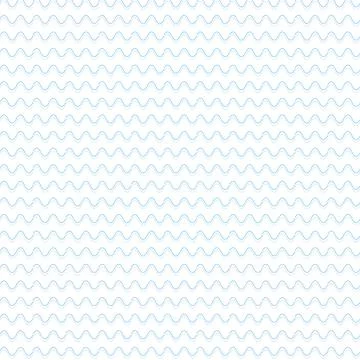 Subtle light blue wavy lines seamless pattern background Stock Illustration