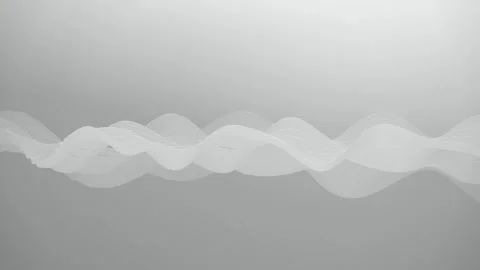 Subtle light grey undulating wave-like forms create a flowing visual Stock Footage 340678371
