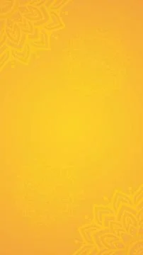 Subtle Light Yellow Mandala Pattern Vertical Background Stockillustratie