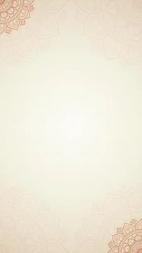 Subtle Mandala Pattern Vertical Design in Beige and Brown Shades Illustrazione stock