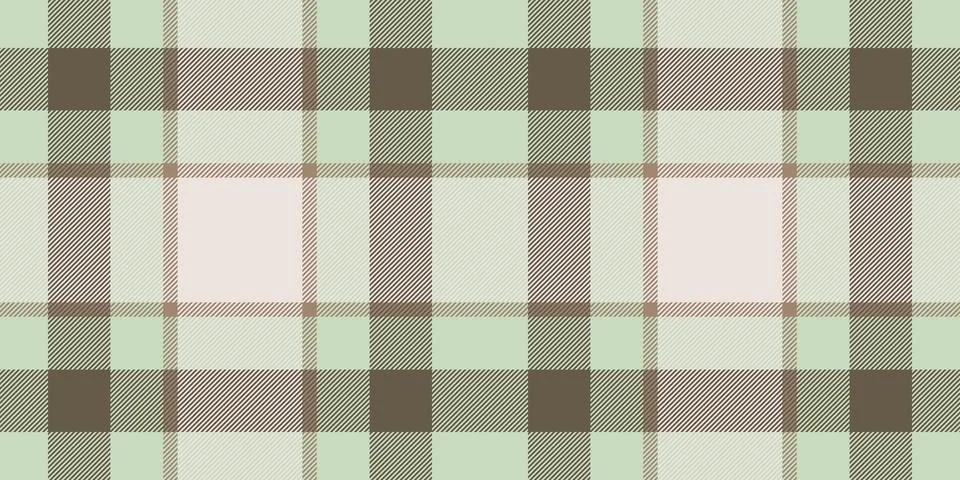 Subtle mint and brown plaid pattern. Perfect for textile design, apparel, hom Stock Illustration