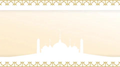 Subtle Mosque Gold Frame Stock Footage 335622450