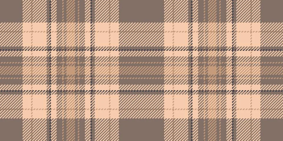 Subtle neutral plaid pattern in beige and brown tones. Perfect for background Stock Illustration