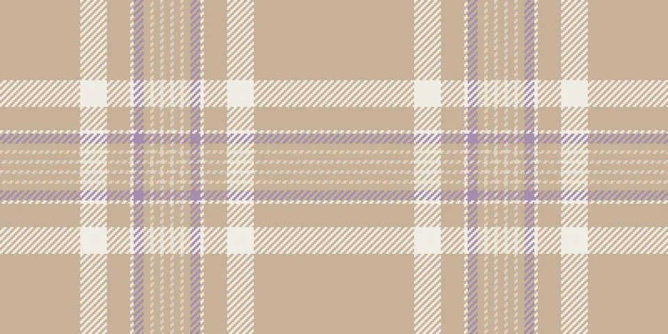 Subtle neutral plaid pattern in beige, cream, and lavender.  Perfect for text Stock Illustration