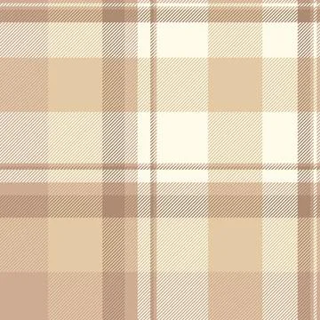 Subtle neutral plaid pattern in creamy beige and taupe tones. Elegant and ver Stock Illustration