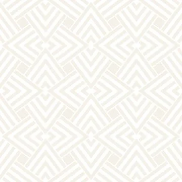 Subtle Ornament With Striped Rhombuses. Vector Seamless Monochrome Pattern Stock Illustration