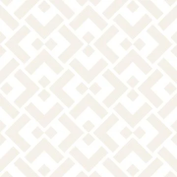 Subtle Ornament With Striped Rhombuses. Vector Seamless Monochrome Pattern Stockillustratie