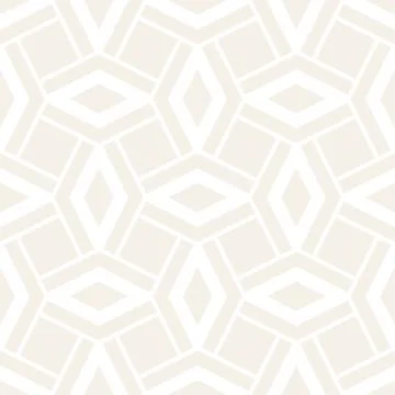 Subtle Ornament With Striped Rhombuses. Vector Seamless Monochrome Pattern Stockillustratie