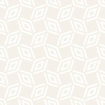 Subtle Ornament With Striped Rhombuses. Vector Seamless Monochrome Pattern Stockillustratie
