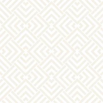 Subtle Ornament With Striped Rhombuses. Vector Seamless Monochrome Pattern Stock Illustration