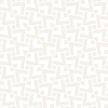 Subtle Ornament With Striped Rhombuses. Vector Seamless Monochrome Pattern Stock Illustration