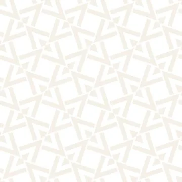 Subtle Ornament With Striped Rhombuses. Vector Seamless Monochrome Pattern Stock Illustration