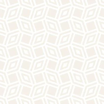 Subtle Ornament With Striped Rhombuses. Vector Seamless Monochrome Pattern Stockillustratie