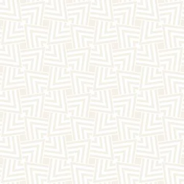 Subtle Ornament With Striped Rhombuses. Vector Seamless Monochrome Pattern Stock Illustration