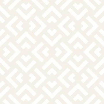Subtle Ornament With Striped Rhombuses. Vector Seamless Monochrome Pattern Illustrazione stock