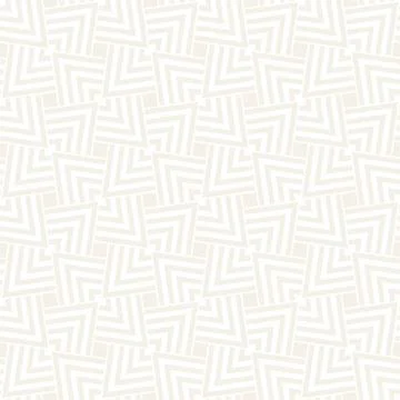 Subtle Ornament With Striped Rhombuses. Vector Seamless Monochrome Pattern Illustrazione stock