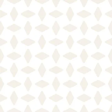 Subtle Ornament With Striped Rhombuses. Vector Seamless Monochrome Pattern Stock Illustration
