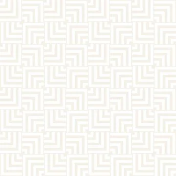 Subtle Ornament With Striped Rhombuses. Vector Seamless Monochrome Pattern Stock Illustration