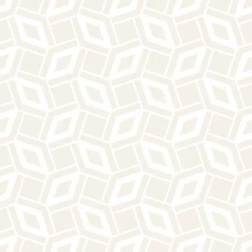 Subtle Ornament With Striped Rhombuses. Vector Seamless Monochrome Pattern Illustrazione stock