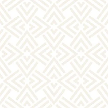 Subtle Ornament With Striped Rhombuses. Vector Seamless Monochrome Pattern Illustrazione stock