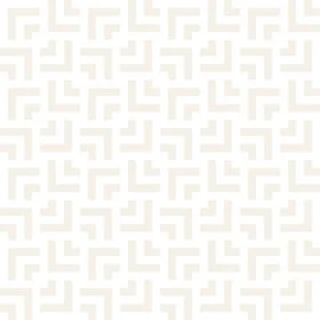 Subtle Ornament With Striped Rhombuses. Vector Seamless Monochrome Pattern Stockillustratie