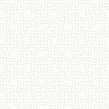 Subtle Ornament With Striped Rhombuses. Vector Seamless Monochrome Pattern Stock Illustration