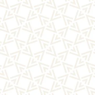Subtle Ornament With Striped Rhombuses. Vector Seamless Monochrome Pattern Stock Illustration