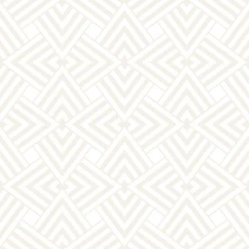 Subtle Ornament With Striped Rhombuses. Vector Seamless Monochrome Pattern 스톡 일러스트