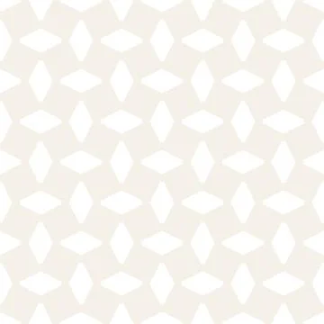 Subtle Ornament With Striped Rhombuses. Vector Seamless Monochrome Pattern Stock Illustration