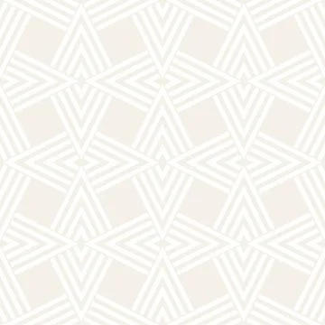 Subtle Ornament With Striped Rhombuses. Vector Seamless Monochrome Pattern Stockillustratie