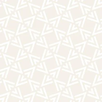 Subtle Ornament With Striped Rhombuses. Vector Seamless Monochrome Pattern Stockillustratie