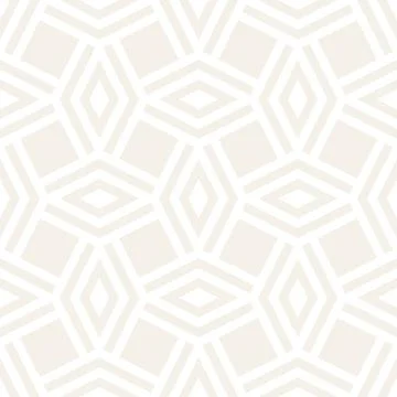 Subtle Ornament With Striped Rhombuses. Vector Seamless Monochrome Pattern Stockillustratie