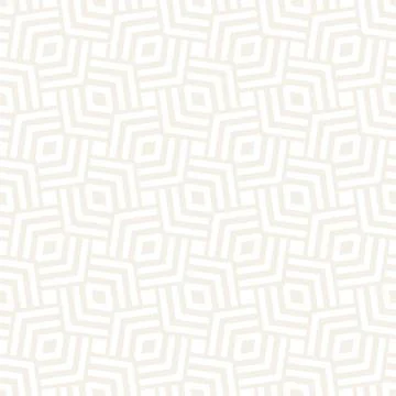 Subtle Ornament With Striped Rhombuses. Vector Seamless Monochrome Pattern Stockillustratie