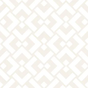 Subtle Ornament With Striped Rhombuses. Vector Seamless Monochrome Pattern Illustrazione stock