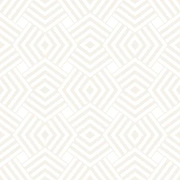 Subtle Ornament With Striped Rhombuses. Vector Seamless Monochrome Pattern Illustrazione stock