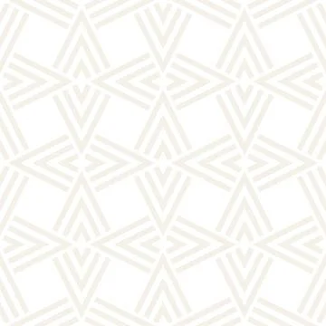 Subtle Ornament With Striped Rhombuses. Vector Seamless Monochrome Pattern Illustrazione stock