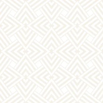 Subtle Ornament With Striped Rhombuses. Vector Seamless Monochrome Pattern Stock Illustration