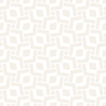 Subtle Ornament With Striped Rhombuses. Vector Seamless Monochrome Pattern Stockillustratie