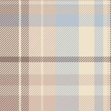 Subtle pastel plaid pattern in beige, brown, and blue hues.  Elegant and vers Stock Illustration