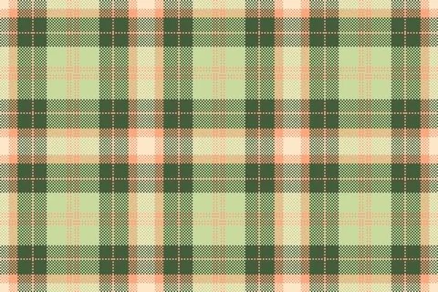 Subtle pastel plaid pattern in calming greens and peaches.  Perfect for texti Stock Illustration