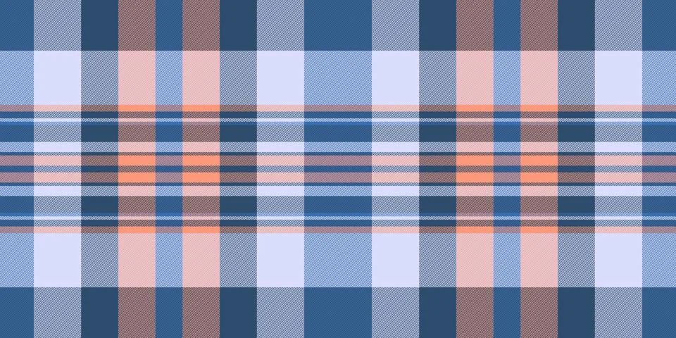 Subtle pastel plaid pattern in calming blues, peaches, and greys. Perfect f.. Stock Illustration