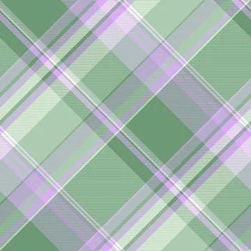 Subtle pastel plaid pattern in green and lilac.  Elegant textile design ideal Stock Illustration