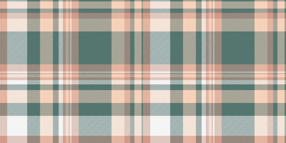 Subtle pastel plaid pattern in peach, teal, and white.  Perfect for textile d Stock Illustration