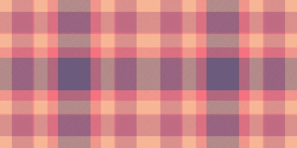 Subtle pastel plaid pattern in peach, mauve, and dusty purple.  Perfect for t Stock Illustration