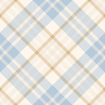 Subtle pastel plaid pattern in soft blues and beige.  Perfect for textile d.. Stock Illustration