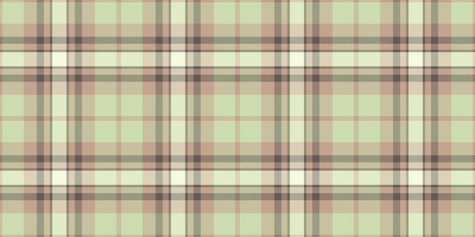 Subtle pastel plaid pattern in soft greens, browns, and creams.  Ideal for te Stock Illustration