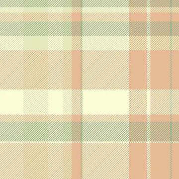Subtle pastel plaid pattern in soft peach, cream, and sage green. Ideal for t Stock Illustration