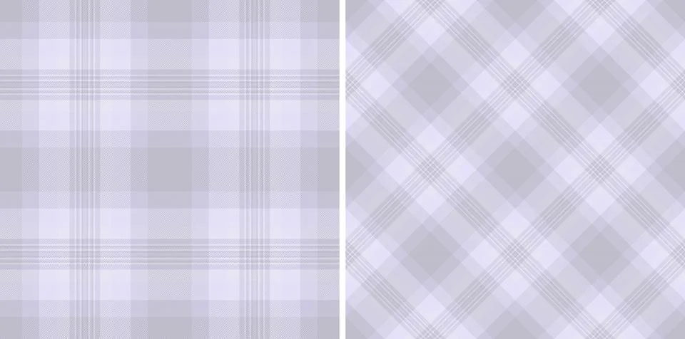 Subtle pastel plaid patterns in two variations, perfect for backgrounds, text Stock Illustration