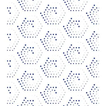 Subtle pattern with dotted hexagons Illustrazione stock