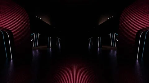 Subtle Patterns Glowing Red Striped Motion Graphics Tunnel Loop with Neon B.. Stock Footage 322941705